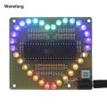 Wenefang Bargain price 【Shop the Latest Trends】51 Single-chip Heart-shaped Water DIY Kit LED RGB Love Glare Electronic Production DIY Send Program. 