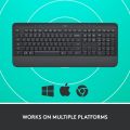 Logitech Signature K650 Comfort Full-Size Wireless Keyboard with Wrist Rest, BLE Bluetooth or Logi Bolt USB Receiver, Deep-Cushioned Keys, Numpad, Compatible with Most OS/PC/Window/Mac. 