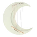 Moon Lyre Harp Professional 7 Strings Lyre Harp Fine Detailed Portable for Kids. 