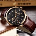 New Edition Lige Watch Luxury Leather Band Quartz Analog Wrist Watches For Men Gents Boys - Black Brown White Blue 183487280 TecMall. 