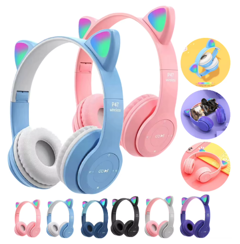 P47M%20Cute%20Fashion%20Cat%20Ears%20Wireless%20Headphones%20Flash%20Light%20LED%20RGB%20Gaming%20Bluetooth%20Headset%20For%20Girl%20Kids%20Foldable%20Earphones%20Gift%20P47%20PRM%20-%20Image%204