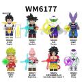 Compatible with LEGO Dragon Ball Son Goku Super Saiyan Vegeta Broly Building Blocks Minifigures Children's Toys. 