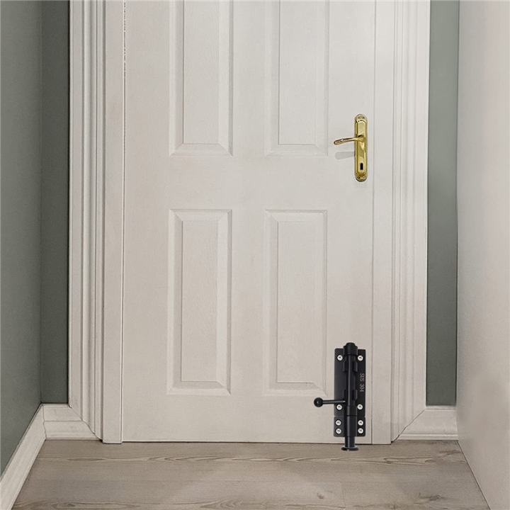 Heavy%20Duty%20Slide%20Bolt%20Gate%20Latch%20with%20A%20Padlock%20(Black,%206%20Inch)%20-%20Image%206