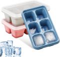 3 Pack Ice Cube Trays, Easy Release Silicone Ice Molds with Removable Lids, Perfect for Chilled Drinks, Freezer, Baby Food, Whiskey and Cocktail. 