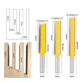 ARELENE 3Pc 8mm Shank Straight Router Bit 1/2 Inch Milling Cutting Diameter Edge Woodworking Trimming Cutter Knife. 