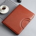 PU Leather Portfolio Folder with Zipper for Women/Men, Notepad Browm. 