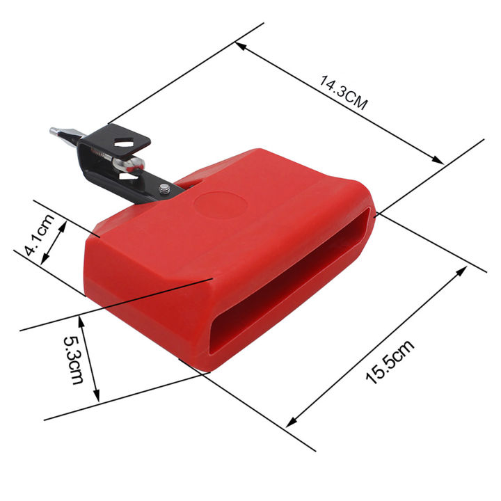 ABS%20Plastic%20Cowbell%20Quick%20Release%20Mount%20w/%20Drum%20Stick%20Baby%20Kit%20Balck%20/%20Red%20-%20Image%205