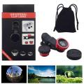 Mobile Phone Camera Lens Kit Fish Eye Macro Wide Angle Universal 3 In 1 Smartphone Lens Kit. 