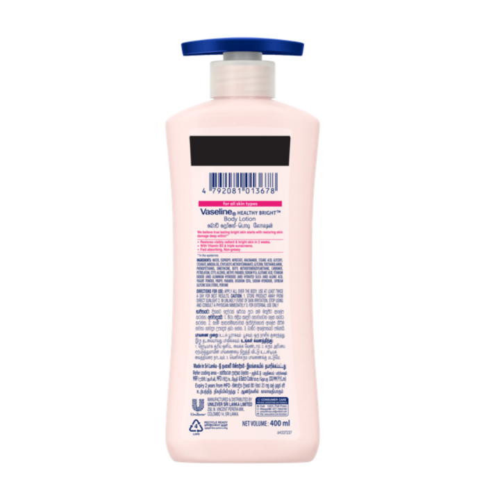 Vaseline%20Healthy%20Bright%20Body%20Lotion,%20400ml%20-%20Image%202