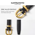 MATEYOYO Women's Belt Leather Belt Ladies Skinny Belt Women's All-Match Belt Fashion Casual Thin Belt Waist Belt with Zinc Alloy Buckle for Jeans Pants. 