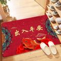 Thick washable Bedroom Spring Festival Anti-slip Chinese Carpet Porch Mat Rug Door. 