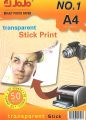Transparency Clear Sticker High Glossy A4 - for use in Inkjet Printers - for printing Clear Label Sheets. 