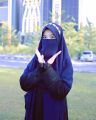 muslim Women girls Hijab black color single half Niqab Face Cover Scarf Shawl. 