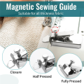 Magnetic Seam Guide for Sewing Machine with Clip Seam Guide Sewing Supplies Attachments Seam Guide+ Bobbin Silver 3Piece. 