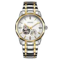 New men's watch Xisida male mechanical automatic Tourbillon waterproof hollow tungsten steel's luminous (Gold). 