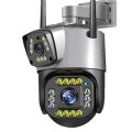 4G dual lens CCTV security camera wireless outdoor  V380 Pro 4G Sim card network pan tilt CCTV night vision camera. 