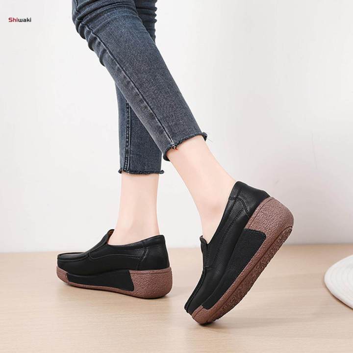 Women's%20Casual%20Shoes%20Fashion%20Thick%20Bottom%20Slip%20on%20Women%2038%20black%20-%20Image%204