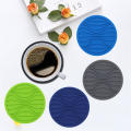 Round Silicone pad Durable Stand Anti-slip Heat insulation Home kitchen Cup coaster for Office Cafes Restaurants Picnics Daily use. 