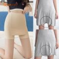 Women Ice Silk High Waist Safety Pants /Double Layer Seamless Thin Sliming Fit Safety Short Pants/Wome Summer Shorts Double Layer Seamless Skirt Shorts. 