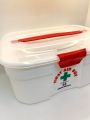 First aid box with handle. 