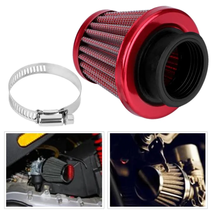 QUANBU 38Mm Air Filter Intake Induction Kit Universal for Off-Road Motorcycle ATV Quad Dirt Pit Bike Mushroom Head Air Filter Cleaner Blue