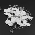 Wholesale 100 s/lot Trend Rectangular Paper Price Tag White Blank String Jewelry Price Display Cards Promotion Label For Sales. 