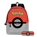 2PC/3PC-Set Pikachu Pokemon Pokémon Pikachu Backpack Student School Bag Pencil Case Children's Gifts Cartoon School Bag MochilaBasketball. 