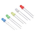 LED Emitting Diode Oxygen Resin Stainless Steel Bright Color 0.12in LED Diode Set for Science Experiment. 