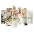 Five (5)Pieces Modern Hd Printed Home Decor Wall Art Picture Frame - Abstract Art. 