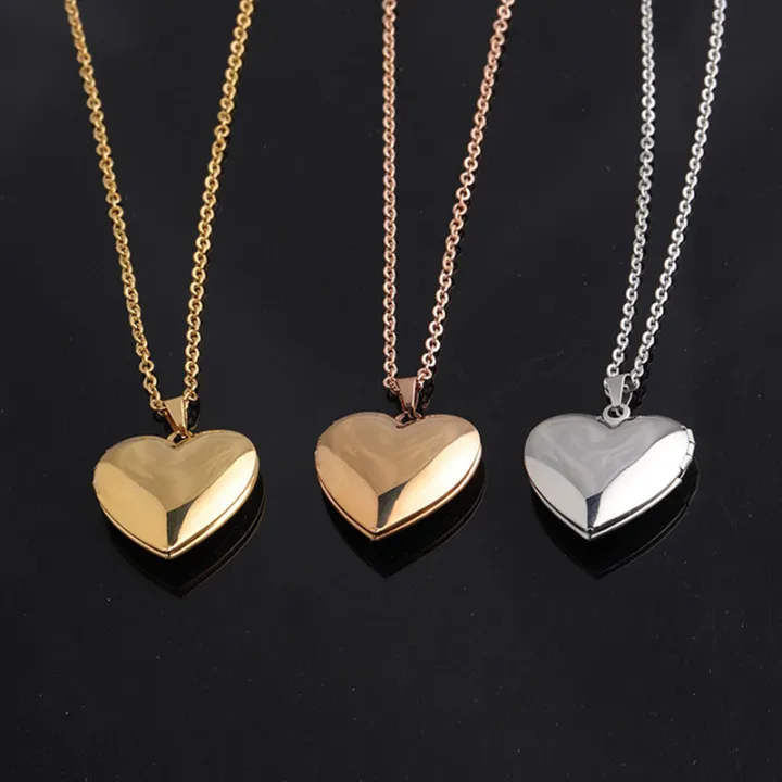 Heart%20Locket%20Pendants%20Necklaces%20For%20Women%20photo%20frame%20Valentine%20lovers%20Necklace%20-%20Image%204