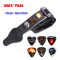 Adjustable Electric Guitar Strap with 6 Picks Paddles Acoustic Guitar Belts. 