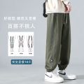 Japanese Style Workwear Pants Men's Summer Thin Black Fashion Jogger Pants Casual Trousers American Large Size Loose. 