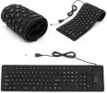 Flexible Keyboard USB Foldable Flexible Silicone Keyboard Dust And Waterproof. 