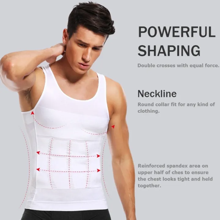 Compression%20Undershirt%20Men%20Body%20Shaper%20Adbomen%20Control%20Tank%20Top%20Black%20Workout%20Gym%20Shirts%20Slimming%20Shapewear%20Ab%20Weight%20Vest%20XXXL%20-%20Image%204