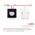1/2/3/4gang 433MHz RF433 2 way Remote Controller Wireless Controller With Tempered Glass Panel for RF433 Wall Switch. 