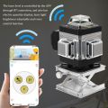4D 16 Lines Laser Level 360 Self-leveling Function Ground Wall Sticker Vertical Horizontal Oblique Line with Target Board Plate. 