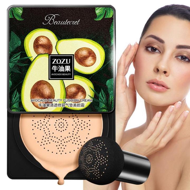 Air Cushion CC Cream Avocado CC Cream Foundation Long Lasting Matte Concealer Moisturizing BB Cream Makeup For Women Girls