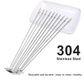 10 Skewers Kebab Skewers Stainless Steel Kebab Skewers 7.25 Inch Long Kebab Skewers for Ninja Foodi AG300, AG300C, AG301, AG301C, AG302,AG400,IG301A. 