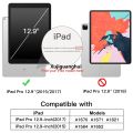 Xujiguanghui For CASE i|Pad Pro 12.9 Inch (2015/2017 Model, 1st/2nd Gen) with Pencil Holder, Slim Tablet Cover with Soft TPU Back. 