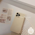 Olige Case For iPhone 13 12 11 Pro Max Korean Fashion Cream Shell Macaron Candy Colorful Straight Edge Lens Protector Soft Silicone Phone Case Back Cover. 