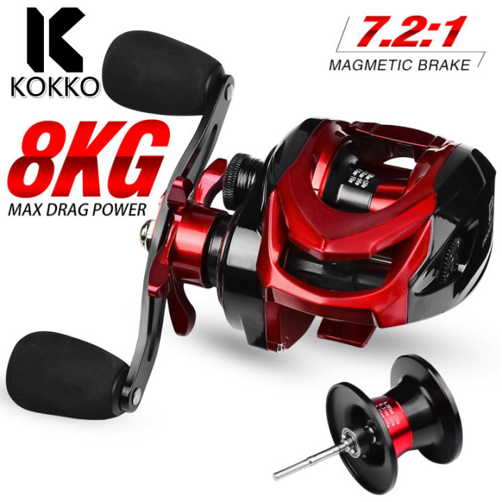 Sougayilang Baitcasting Fishing Reel, 8:1 Gear Ratio With Magnetic Brake System, 9 1 Ball Bearings Anti-Corrosion Baitcaster Reel Left - View #6