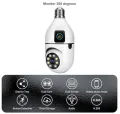 Bulb Camera Wifi Dual Lens 360 View Auto Tracking Colour Night Vision. 