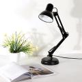 Black Metal Arm Clamp Joint Swing Flexible Arm Folding Study Lamp Office Home Reading Hobby Bedroom Bedside Desk Lamp Table Lamp For Study Table. 