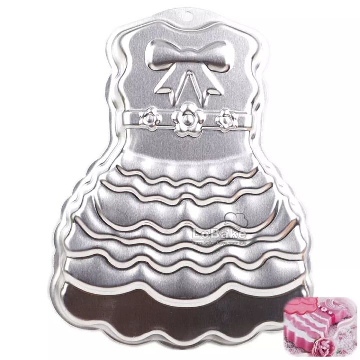 Big size lovely girl dress skirt shape anodising aluminum mousse cake mould cakes bread decoration birthday party decor bakeware