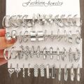 Classy Dangle Silver Earrings for Ladies - 6 Pairs. 