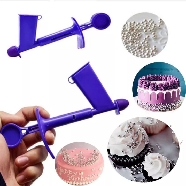 DIY Baking Tool Pearl Applicator Detachable Cake Decoration Pearl Gun Ball Applicator Meatball Coating Fabric Dessert Decorators