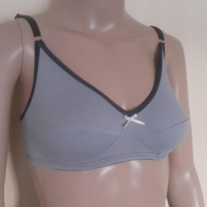 Basic Cotton Bra. Black, Beige & Gray Size 32B  34B  36B  38B  40B  42B