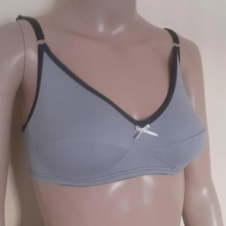 Basic Cotton Bra. Black, Beige & Gray Size 32B  34B  36B  38B  40B  42B