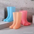 Long Tube Rubber Boots Summer Women's High Tube Shoe Cover Rain Boots Rubber Shoes Jelly Waterproof Shoes Rain Boots Non-Slip Cute Fashion ︷. 