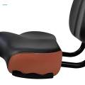 Bike Seat with Backrest, Extra Wide Tricycle Saddle Seat with Back Support, Comfortable Exercise Bike Seat Cushion Replacement, Adjustable. 